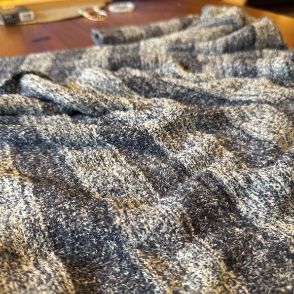 Barefoot Dreams Bamboo Chic Lite Blue Stripe Calypso Wrap Cardigan Sweater L/XL - Picture 9 of 14